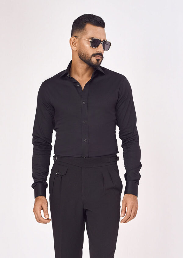 Black Tuxedo Shirt - Image 3