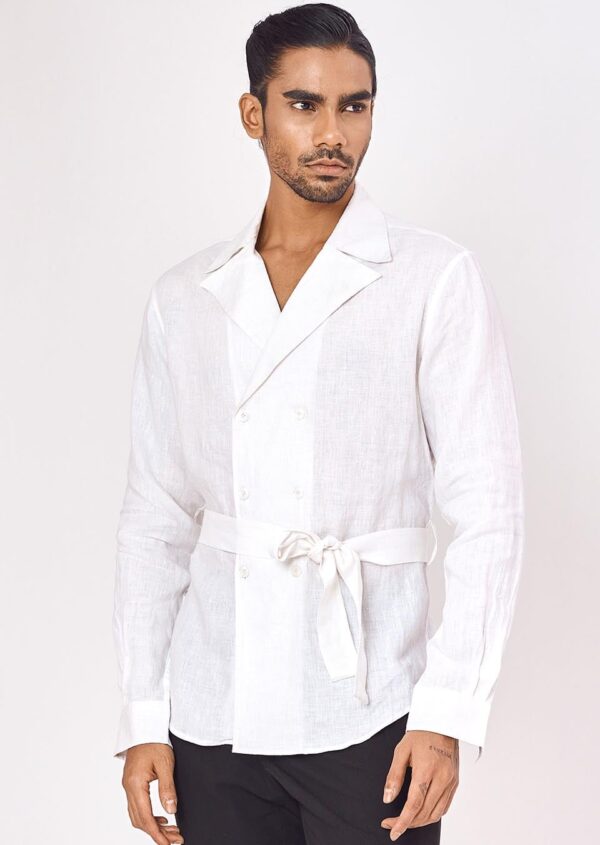 Belted Safari Jacket Shirt - Image 3