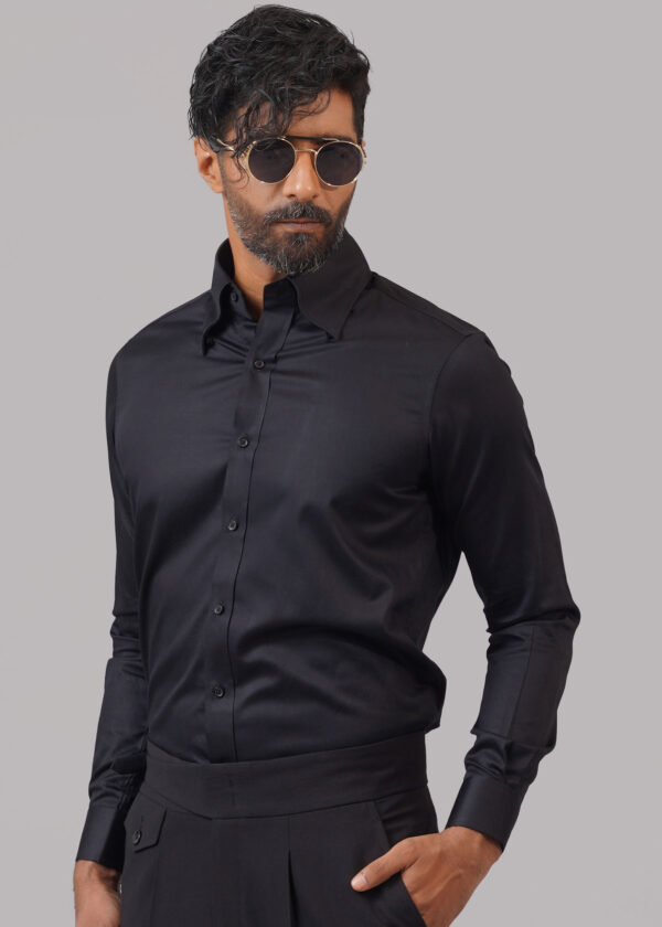 High Collar Dress Shirt - Image 3