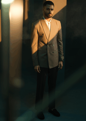 Mid-Green Double-Breasted Blazer