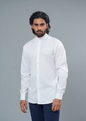 Classic Mandarin Collar Shirt